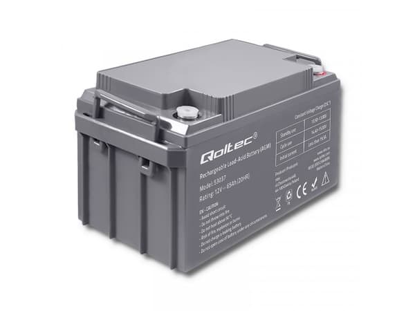Qoltec - UPS-batteri - 1 x batteri - blysyre - 65 Ah