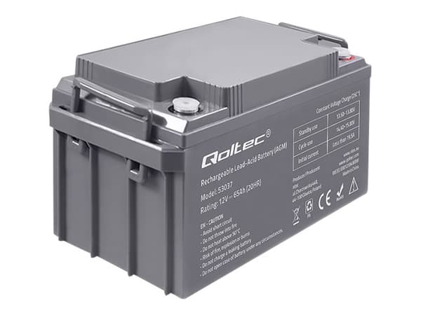Qoltec - UPS-batteri - 1 x batteri - blysyre - 65 Ah