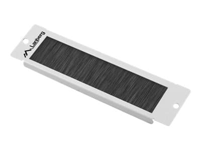 Lanberg - Rackkabeladgangspanel med børste - RAL 7035, grå - 1U - 10"