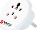Miniatyrbilde 5 av 5: Skross 1.500217-E, Type C (Europlugg), Universal, Type D (UK), Type H (IL), Type K (DK), 100 - 250 V, 10 A, Hvit
