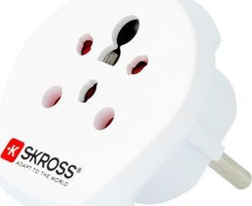 Skross 1.500217-E, Type C (Europlugg), Universal, Type D (UK), Type H (IL), Type K (DK), 100 - 250 V, 10 A, Hvit