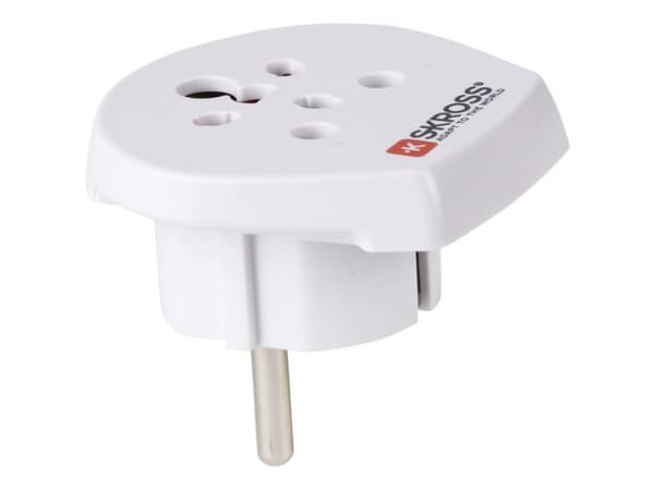 Skross 1.500217-E, Type C (Europlugg), Universal, Type D (UK), Type H (IL), Type K (DK), 100 - 250 V, 10 A, Hvit