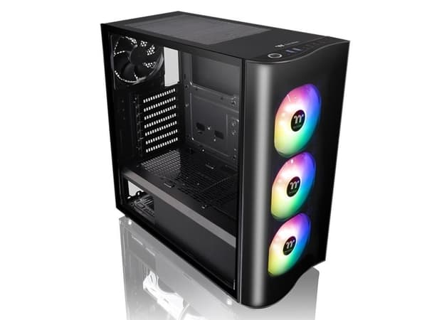 Thermaltake View TG 23 ARGB - Tower - ATX - sidepanel med vindu (herdet glass) - ingen strømforsyning (PS/2) - svart - USB/lyd