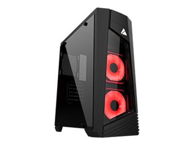 AZZA Blaze 231 - Tower - ATX - windowed side panel (tempered glass) - inget nätaggregat - svart - USB/ljud