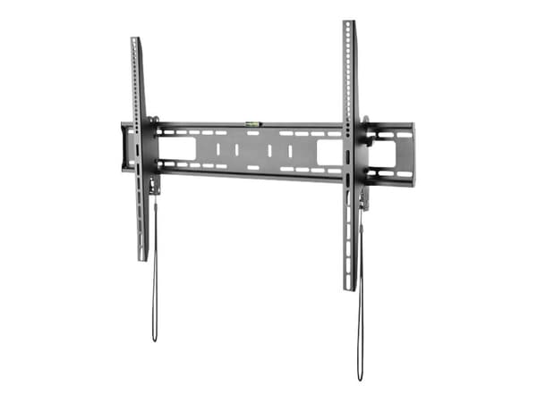 StarTech.com Tv-väggmontering stöder 60-100 tum VESA-skärmar (75 kg) - Kraftig och lutningsbar tv-väggmontering för universalbruk - Justerbart monter Svart