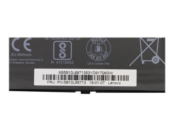 Lenovo - Batteri for nettbrett - litiumion - 2-cellers - 39 Wh - FRU - for IdeaPad Miix 510-12IKB 80XE; 510-12ISK 80U1; Miix 520-12IKB 20M3, 20M4, 81
