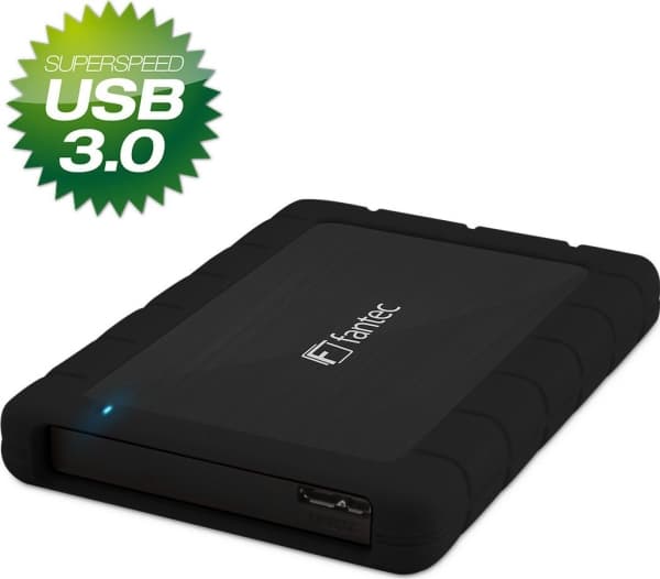 FANTEC AluPro U3 - Lagringspakke - 2,5" - SATA 3Gb/s - eSATA 3Gb/s, USB 3.0 - svart