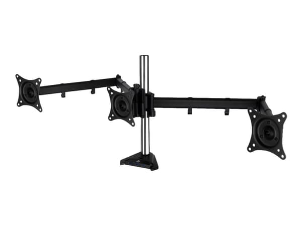 ARCTIC Z3 Pro (Gen 3) - Monteringssett (kausemontering, stang, klemme, midtbrakett, 2 monteringsarmer, spindel) - for 3 LCD-skjermer - stål, ADC12-le Sort