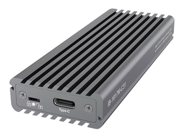 ICY BOX IB-1817M-C31 - Lagringspakning - M.2 - NVMe - USB 3.1 (Gen 2) Grå