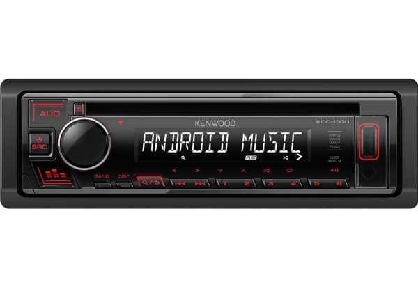 Kenwood KDC-130UR - Vogn - CD-mottaker - i instrumentbordet - Enkelt-DIN - 50 watt x 4