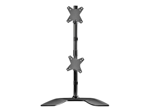 StarTech.com ARMDUOVS montering/stativ for skjerm 68,6 cm (27") Frittstående Sort, Sølv