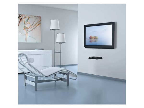 Techly ICA-DRS 504, Sort, Glass, 8 kg, Aluminium, Vegg, 1 hyller