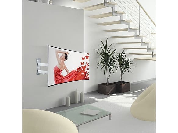 Barkan 3400W - Brakett - full bevegelse - for LCD TV / kurvet LCD TV - hvit - skjermstørrelse: 29"-65" - veggmonterbar