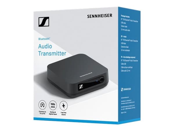 Sennheiser BT T100 - Trådløs Bluetooth-lydsender - svart - for Sennheiser HD1 Free; CX 6.00BT, SPORT