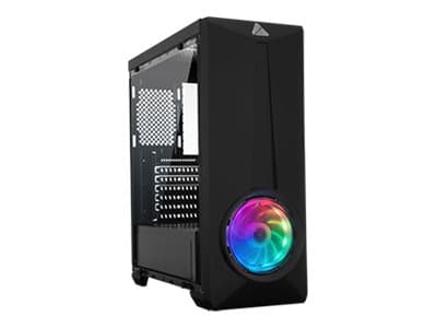 AZZA ARC 241 - Tower - ATX - windowed side panel (tempered glass) - inget nätaggregat - svart - USB/ljud