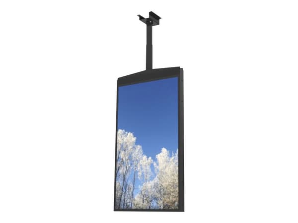 HI-ND Ceiling Solution - Monteringssett (hylster) - dobbeltside - for digitalsignerings-LCD-panel - metall - svart, RAL 9005 - skjermstørrelse: 55" -