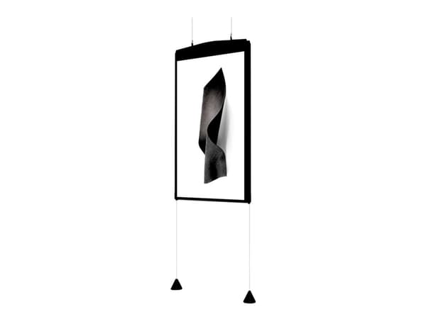 HI-ND Ceiling Solution - Monteringssett (hylster) - dobbeltside - for digitalsignerings-LCD-panel - metall - svart, RAL 9005 - skjermstørrelse: 55" -