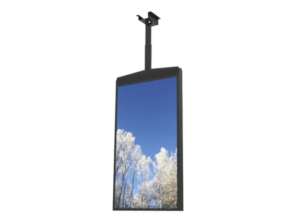 HI-ND Ceiling Solution - Monteringssett (hylster) - dobbeltside - for digitalsignerings-LCD-panel - metall - svart, RAL 9005 - skjermstørrelse: 55" -