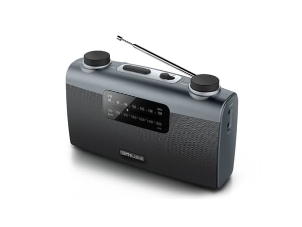 Muse M-058 R, Kannettava, Analoginen, AM, FM, Musta, Harmaa, Yksivärinen, Rotaatio