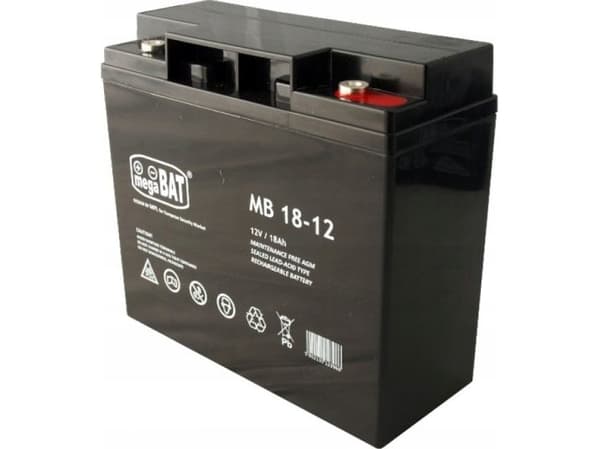 Mpl Power Elektro Megabat 12V 18Ah M5 AGM batteri, 3-5 år