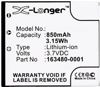 CoreParts - Skannerbatteri (tilsvarer: Honeywell 163480-0001, Honeywell 50129434-001FRE, Honeywell HHPI363) - litiumion - 850 mAh - 3 Wh - svart - fo