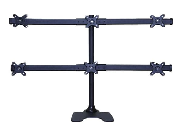 Neomounts FPMA-D700DD6 - Ställ - för 6 LCD-bildskärmar - svart - skärmstorlek: 10"-27" - skrivbordsstativ, disk-monteringsbar
