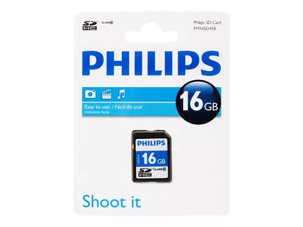 Philips FM16SD45B - Flashminnekort - 16 GB - Class 10 - SDHC UHS-I