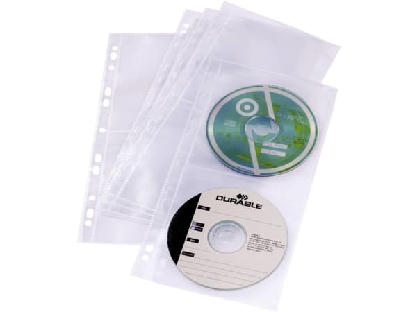 Durable 5282-19, Sleeve til laptop, 4 disker, Gjennomsiktig, Polypropylen (PP), 5 stykker