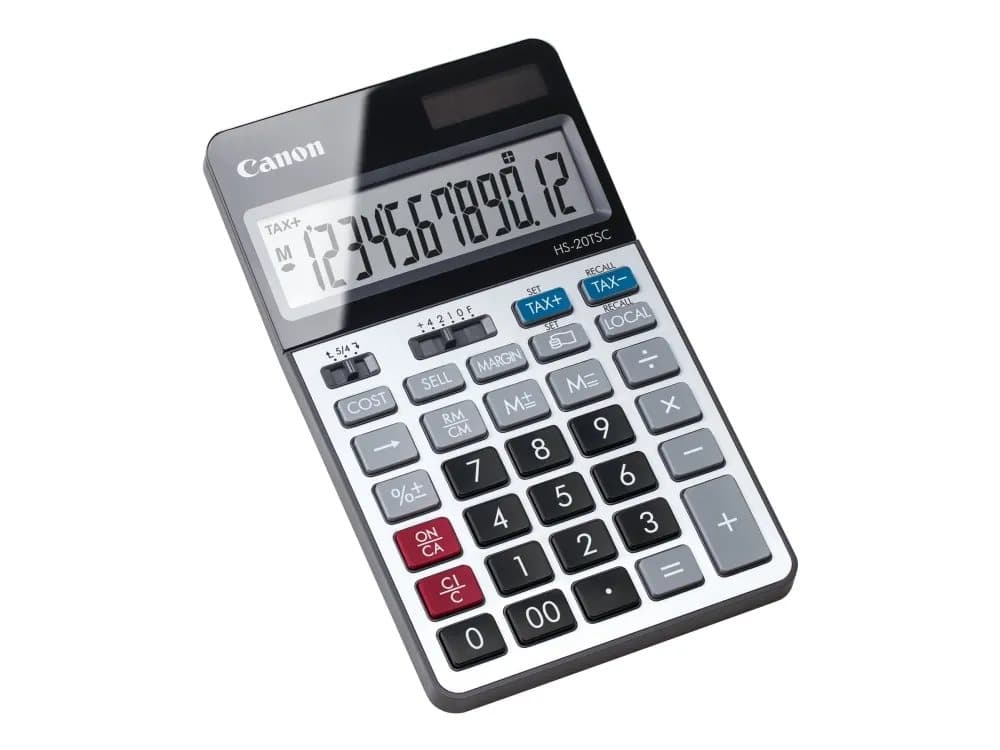 Canon HS-20TSC miniräknare Skrivbord Finansiell Svart, Silver