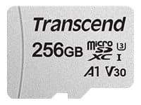 Transcend 300S - Flashminnekort (adapter inkludert) - 256 GB - A1 / Video Class V30 / UHS-I U3 / Class10 - microSDXC