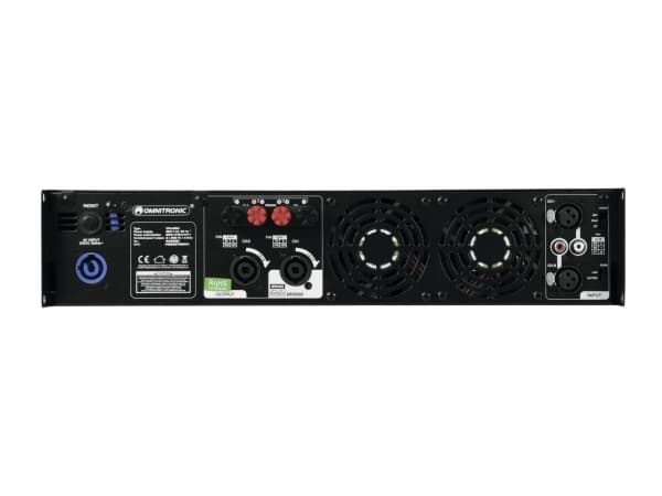 Omnitronic XPA-1800, 2.0 kanavaa, 900 W, H, 0,5%, 100 dB, 20000 O