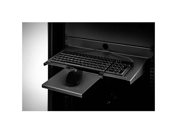 Renkforce RF-3429160 19-tuumainen verkkokaapin laitehylly 1 U Sopii kaapin syvyyteen: alkaen 300 mm Musta