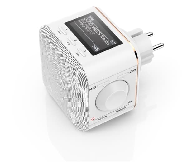 Hama DR40BT-PlugIn, Bærbar, Analog og digital, DAB, DAB+, FM, LCD, USB Type-A, Hvit