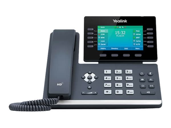 Yealink SIP-T54W - VoIP-telefon - med Bluetooth-grensesnitt med anrops-ID - IEEE 802.11a/b/g/n/ac (Wi-Fi) - treveis anropskapasitet - SIP, SIP v2, SR