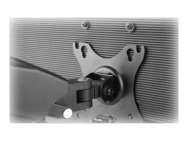 ICY BOX IB-MS304-T - Ställ (2 vridbara armar, 2 VESA-adaptrar, bordsklämbas, kransmontrad bas) - för 2 LCD-bildskärmar - metall - svart - skärmstorle
