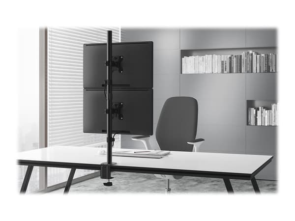 Neomounts FPMA-D550DV - Monteringssett - for 2 LCD-skjermer - svart - skjermstørrelse: 10"-32" - klemmemonterbar, malje, skrivebordsmonterbar