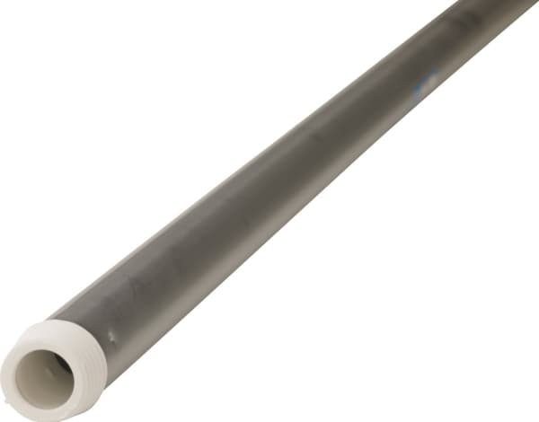 Skaft med gevind, Vikan, 150,5x2,2x2,2cm, Ø2,2cm, hvid