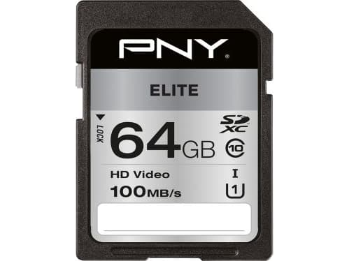 PNY Elite - Flash-minneskort - 64 GB - UHS-I U1 / Class10 - SDXC UHS-I