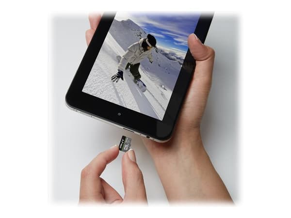 PNY PRO Elite - Flashminnekort (microSDXC til SD-adapter inkludert) - 128 GB - A1 / Video Class V30 / UHS-I U3 / Class10 - microSDXC UHS-I