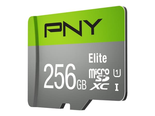 PNY Elite - Flashminnekort - 256 GB - A1 / Video Class V10 / UHS Class 1 / Class10 - microSDXC UHS-I