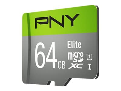 PNY Elite - Flashminnekort - 64 GB - UHS-I U1 / Class10 - microSDXC UHS-I
