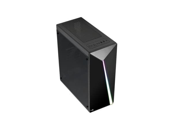 AeroCool Shard - Tower - ATX - sidepanel med vindu (akryl) - ingen strømforsyning (ATX) - svart - USB/lyd