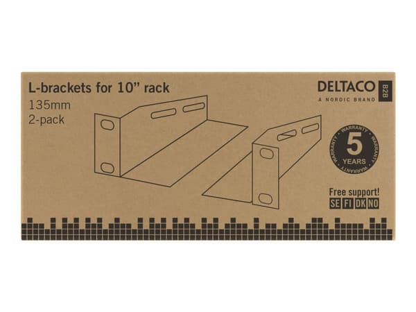 TOTEN - Kit til rack med spor - 13.6 cm - sort - 1U - 10"