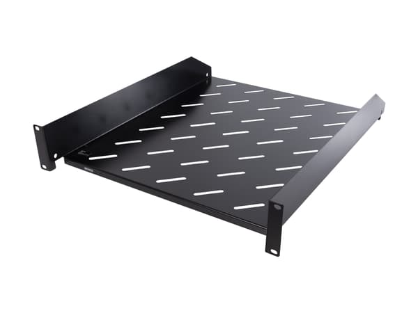 DELTACO - Rack-hylle - svart - 2U - 19"