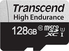 Transcend 350V - Flashminnekort (SD-adapter inkludert) - 128 GB - UHS-I U1 / Class10 - microSDXC UHS-I