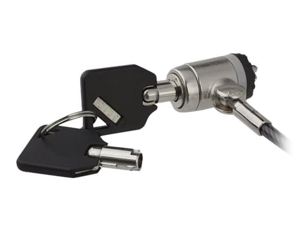 StarTech.com 6ft (2m) Laptop Cable Lock with Keys, Keyed Security Cable Lock for Compatible K-Slot Laptops, Desktops, Computers & Other Devices, Anti