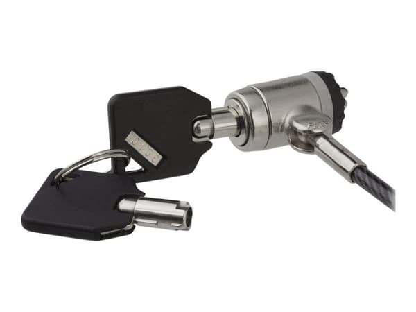 StarTech.com 2m (6ft) Laptop Cable Lock with Keys, Keyed Security Cable Lock för kompatibla K-Slot bärbara datorer, stationära datorer, datorer och a