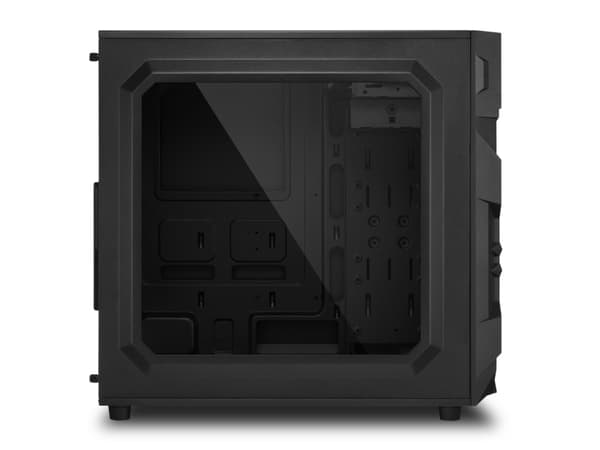 Sharkoon VG7-W RGB - Tower - ATX - genomskinlig sidopanel (akryl) - ingen strömförsörjning - USB/ljud