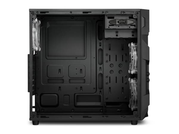 Sharkoon VG7-W RGB - Tower - ATX - genomskinlig sidopanel (akryl) - ingen strömförsörjning - USB/ljud