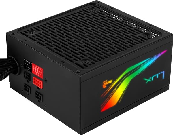 Aerocool LUX RGB 650M, 650 W, 220 - 240 V, 50 - 60 Hz, 5 A, 120 W, 600 W